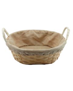 Oval Bamboo Tray with Natural Liner