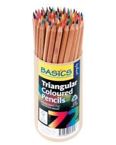 Basic Colour Pencils Natural Triangular Pk72