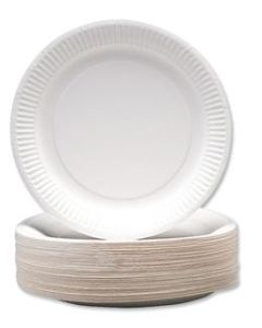 Paper Plates Uncoated 17.5cm Pk50