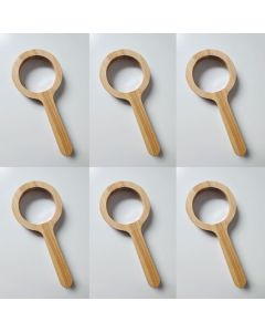 Wooden Magnifying Glass Set of 6