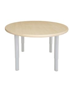 Round Table 800 x 800mm Birch -  White Legs Toddler 45cm
