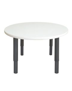 Round Table 800 x 800mm White - Charcoal Primary Legs 56cm