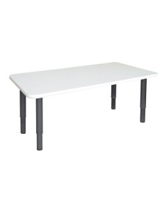 Rectangle Table 1200 x 750mm White - Charcoal Primary Legs 56cm