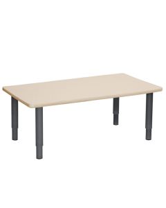 Rectangle Table 1200 x 750mm Birch - Charcoal Legs Junior 50cm