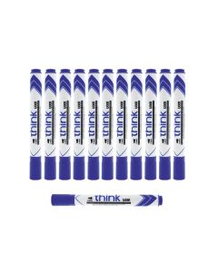 Whiteboard Marker Bullet Blue Pack of 12