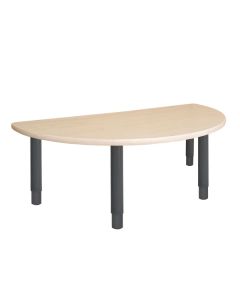 Semi Circle Table 1200 x 600mm Birch - Charcoal Toddler Legs 45cm