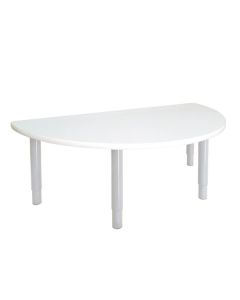 Semi Circle Table 1200 x 600mm White Toddler Legs 45cm