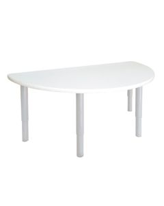 Semi Circle Table 1200 x 600mm White Primary Legs 56cm
