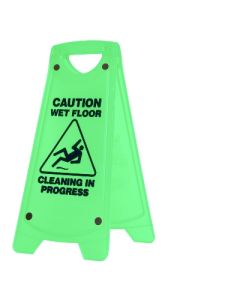 Sign Caution Cleaning Non Slip A-Frame Green