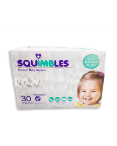 Squimbles Premium Nappies Extra Large 13-18kg Bulk 120