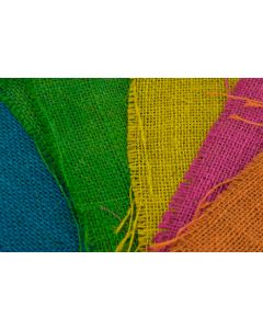Hessian Squares Multi Coloured Pack of 10