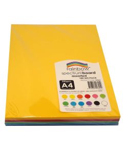 Spectrum Board Assorted 220gsm A4 Pack of 100