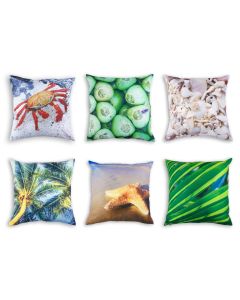 Beach Cushion Covers Set of 6 - Inserts Included