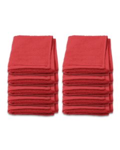 Face Washer Pack of 10 Red