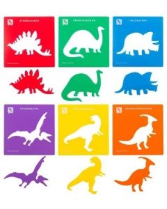 Stencils Jumbo - Dinosaurs Pk6