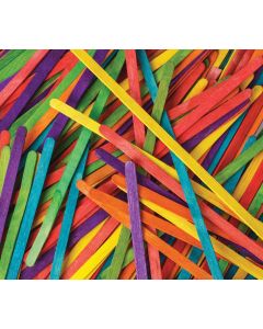 Coloured Wooden Sticks Flat Pk500