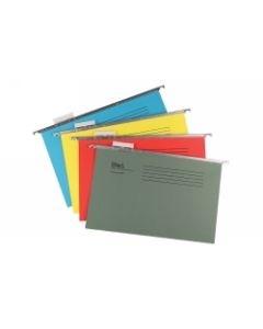 Suspension File FC inc Index & Insert Paper Assorted Colours PK20