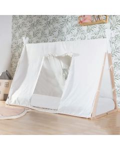Tipi Junior Bed Frame with White Cover Base & Mattress 