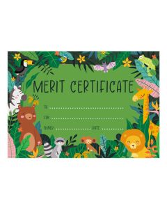 Jungle Animals Card Certificates Pack of 20