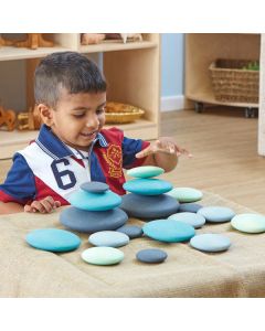 Wooden Stacking Pastel Pebbles Pack of 18