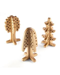 Wooden 3D Threading and Lacing Trees Pack of 3