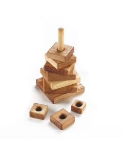 Wooden Stacking Pyramid Square