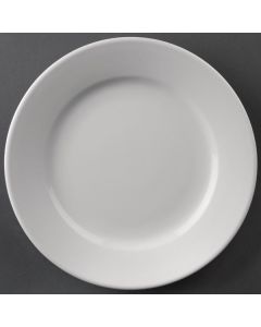 Olympia Athena Porcelain Wide Rimmed Plates 203mm Pack of 12