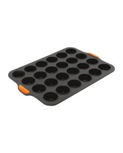 Bakemaster Reinforced Silicone Muffin Pan Mini 24 Cup (45x25mm) Grey - 35.5x24.5cm