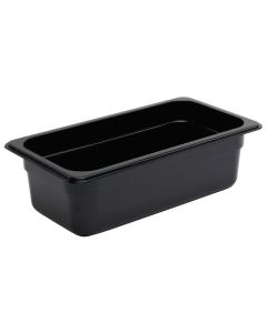 Vogue Black Polycarbonate 1/3 Gastronorm Tray 100mm