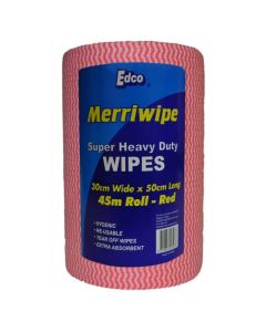 Super Heavy Duty Wipes Roll 45m Red