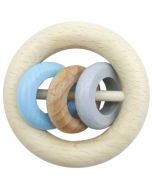 Rattle Round 3 Rings Natural Blue