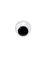 Eyes - Glue On Black & White 7mm Pk100