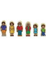 Indigenous Wooden People Set of 6
