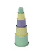 Plasto "I AM GREEN" Stacking Cups and Play Pots 5 pieces