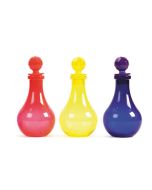 Coloured Plastic Potion Bottles Pack of 3