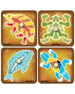 Aboriginal Art Knob Puzzles Set of 4