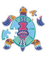 Aboriginal Art Turtle Floor 22 Piece Puzzle