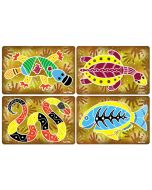 Aboriginal Art 20 Piece Set of 4