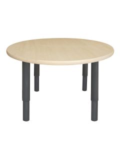 Round Table 800 x 800mm Birch -  Charcoal Legs Primary 56cm