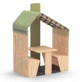 Mindfull Learning Hut Green Plywood Seat