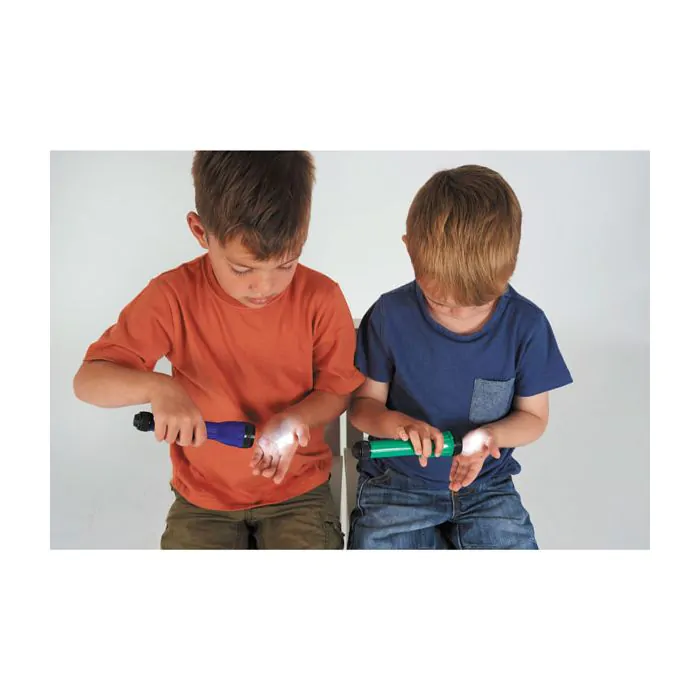 TickiT Handy-LED-Taschenlampen – 12-tlg. Set In Rot, Blau, Grün, Gelb, Benötigt 2x AA-Batterien